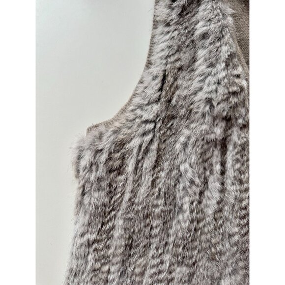 THE CASHMERE PROJECT Rabbit Fur 100% Cashmere Knit Long Vest Cardigan, Size L - Picture 8 of 15